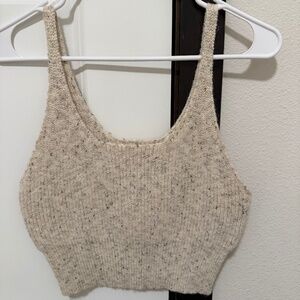 Tan Women’s paper crane crop top tank